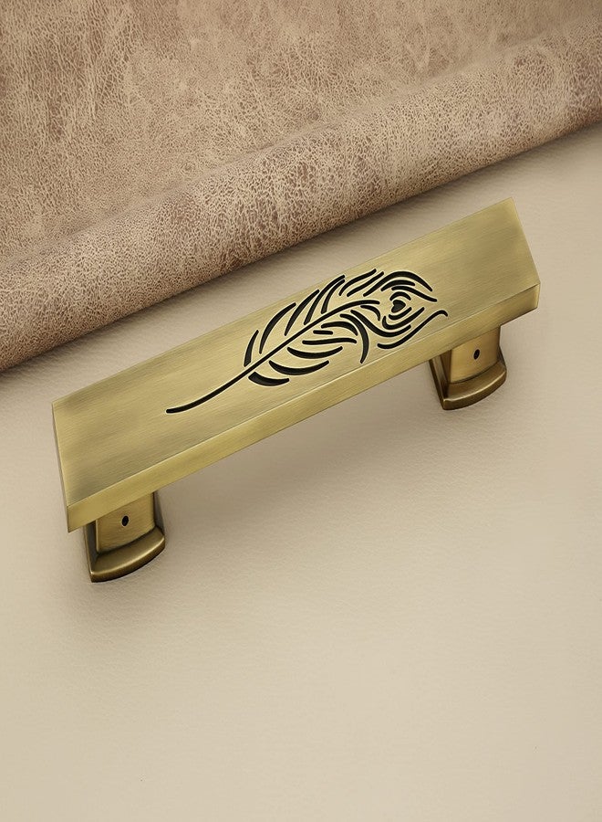 إنديد مقبض باب رئيسي من النحاس بلمسة نهائية عتيقة | ديكور منزلي | ديكور باب | مقبض باب نحاسي | مطرقة باب نحاسية، تصميم 1 (مقاس 12 بوصة) (صنع في الهند) - Image 2